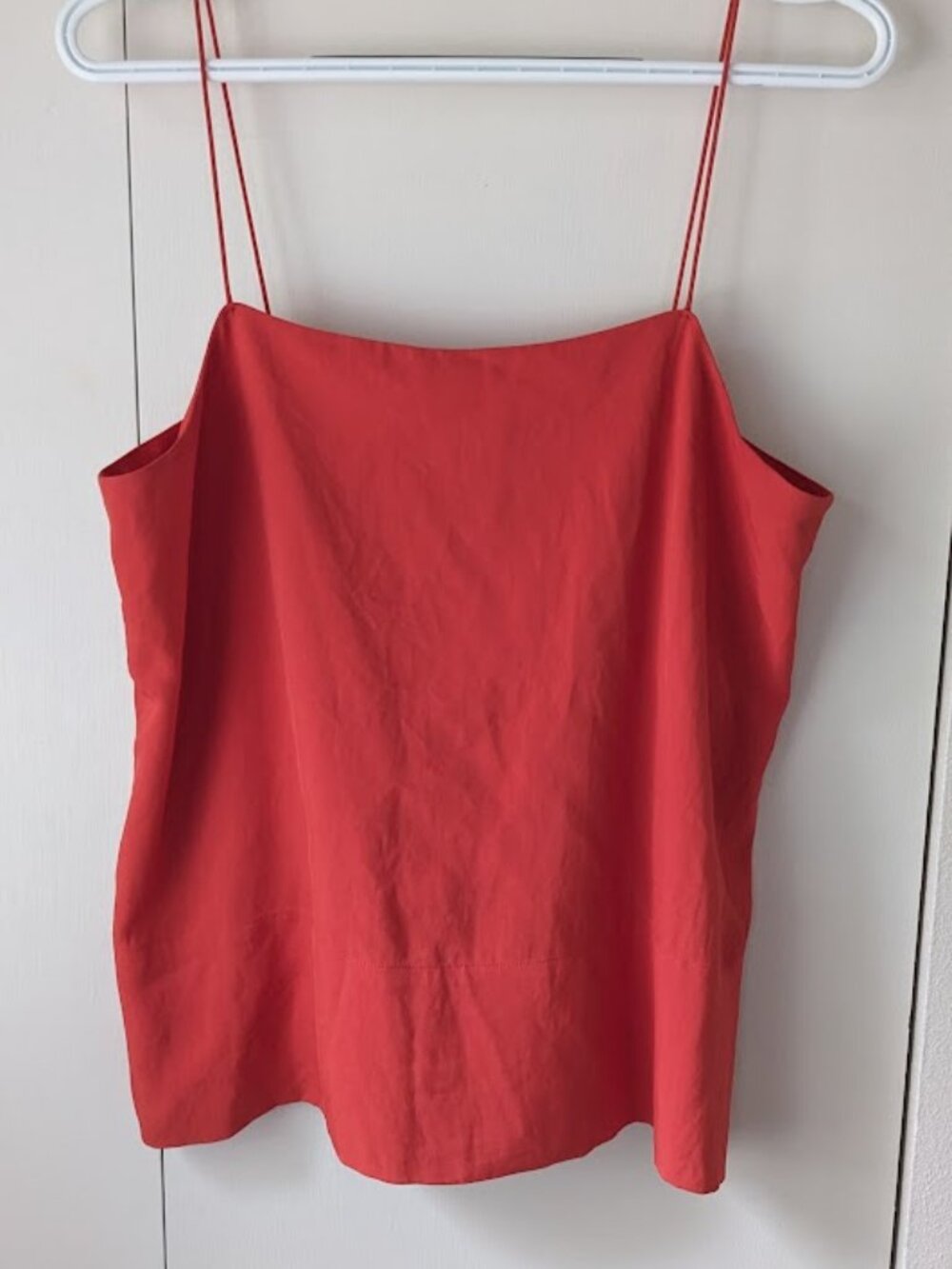 Everlane Cami in Red Japanese GoWeave sz 10 Spaghetti Strap Tank Minimalist